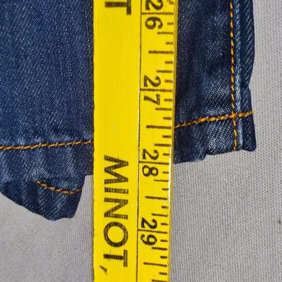 Parasuco selvedge jeans bootcut women's junior sz 12 (27) hard washed ink blue - Picture 11 of 13